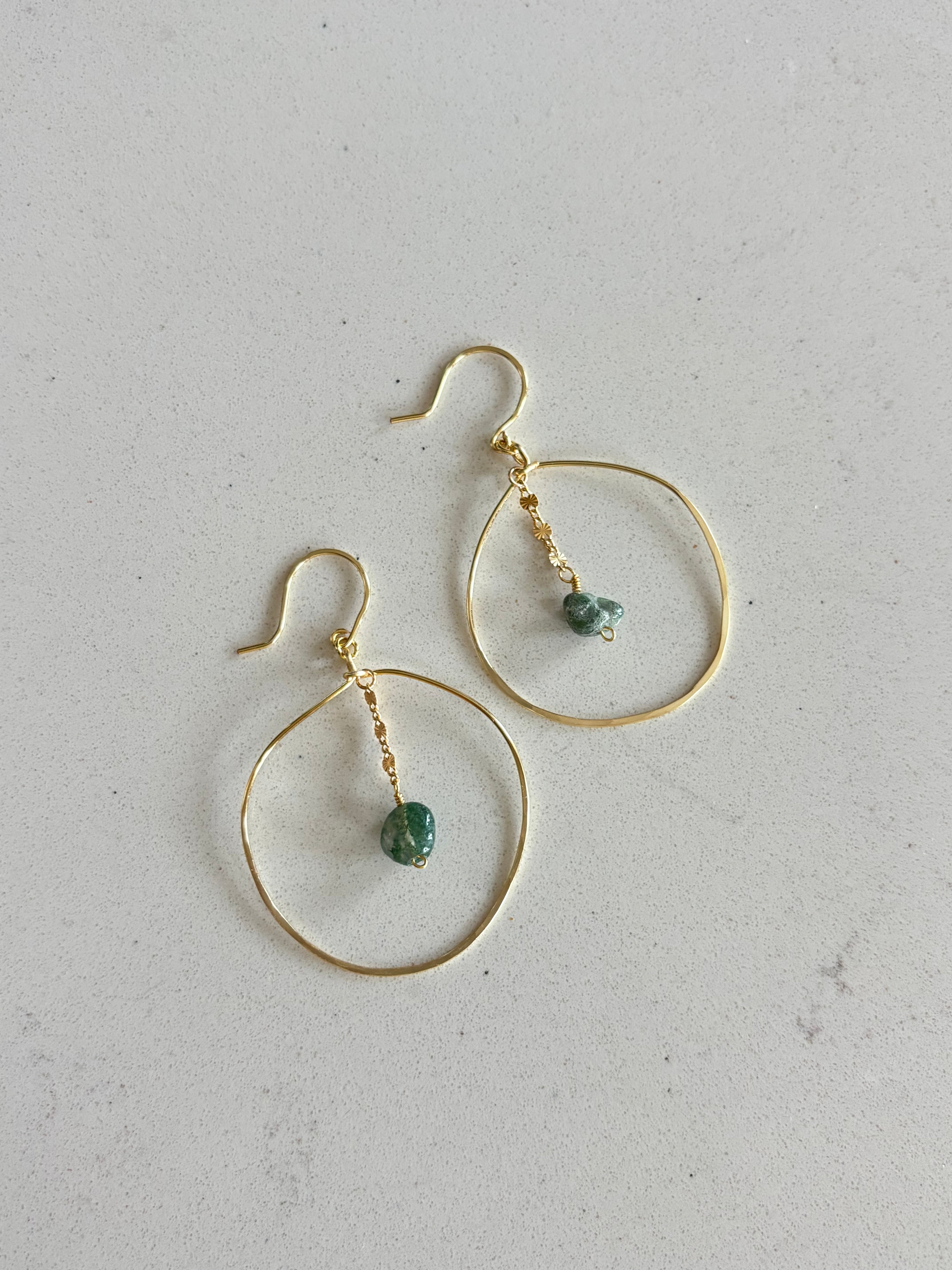 The Halo Drop Earrings 14k Gold Filled or Sterling Silver