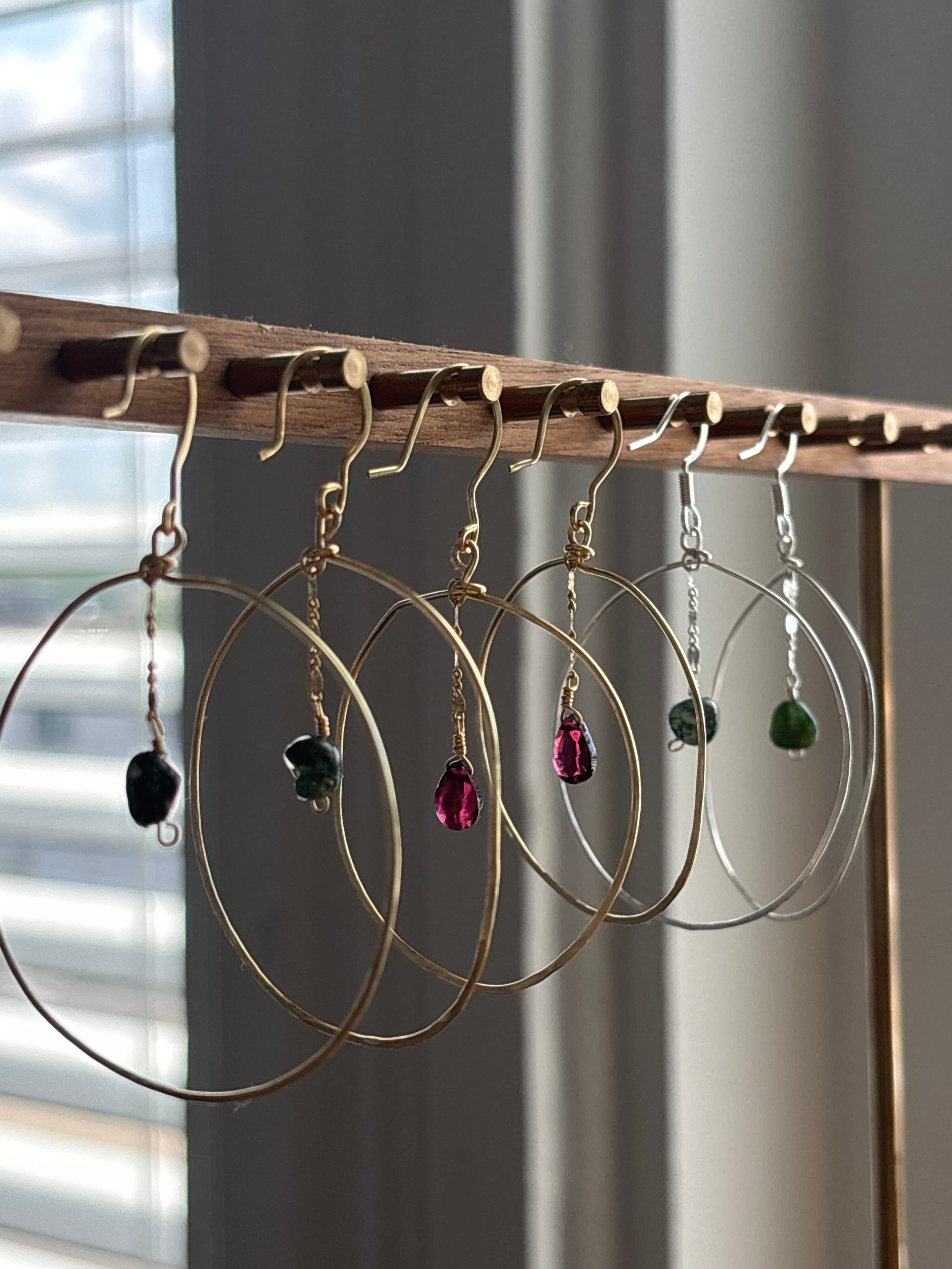 The Halo Drop Earrings 14k Gold Filled or Sterling Silver