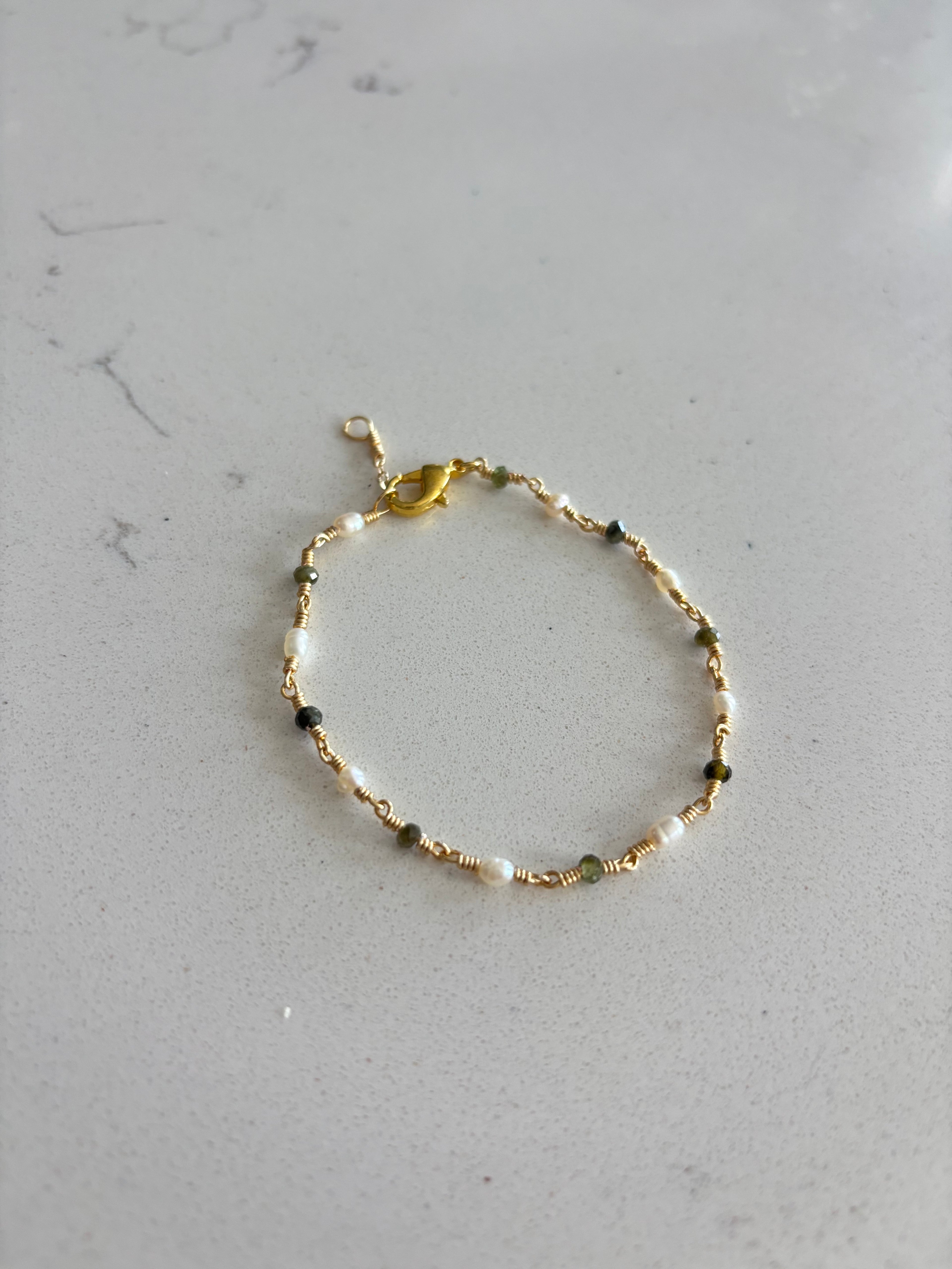 Olive Branch Bracelet 14k Gold Filled or Sterling Silver