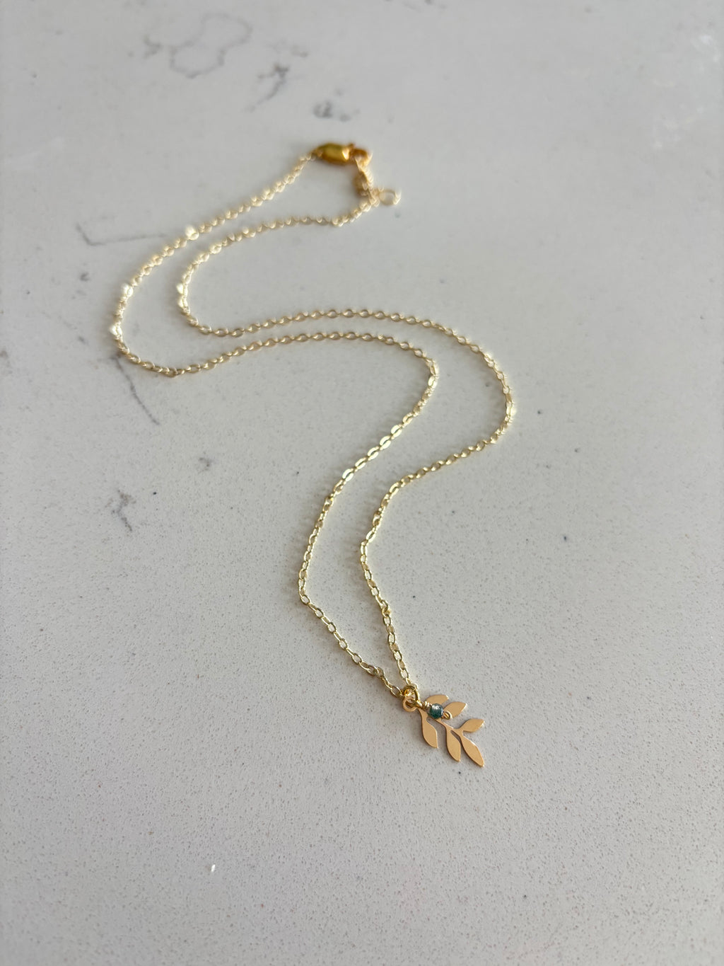 Olive Leaf Necklace 14k Gold Filled
