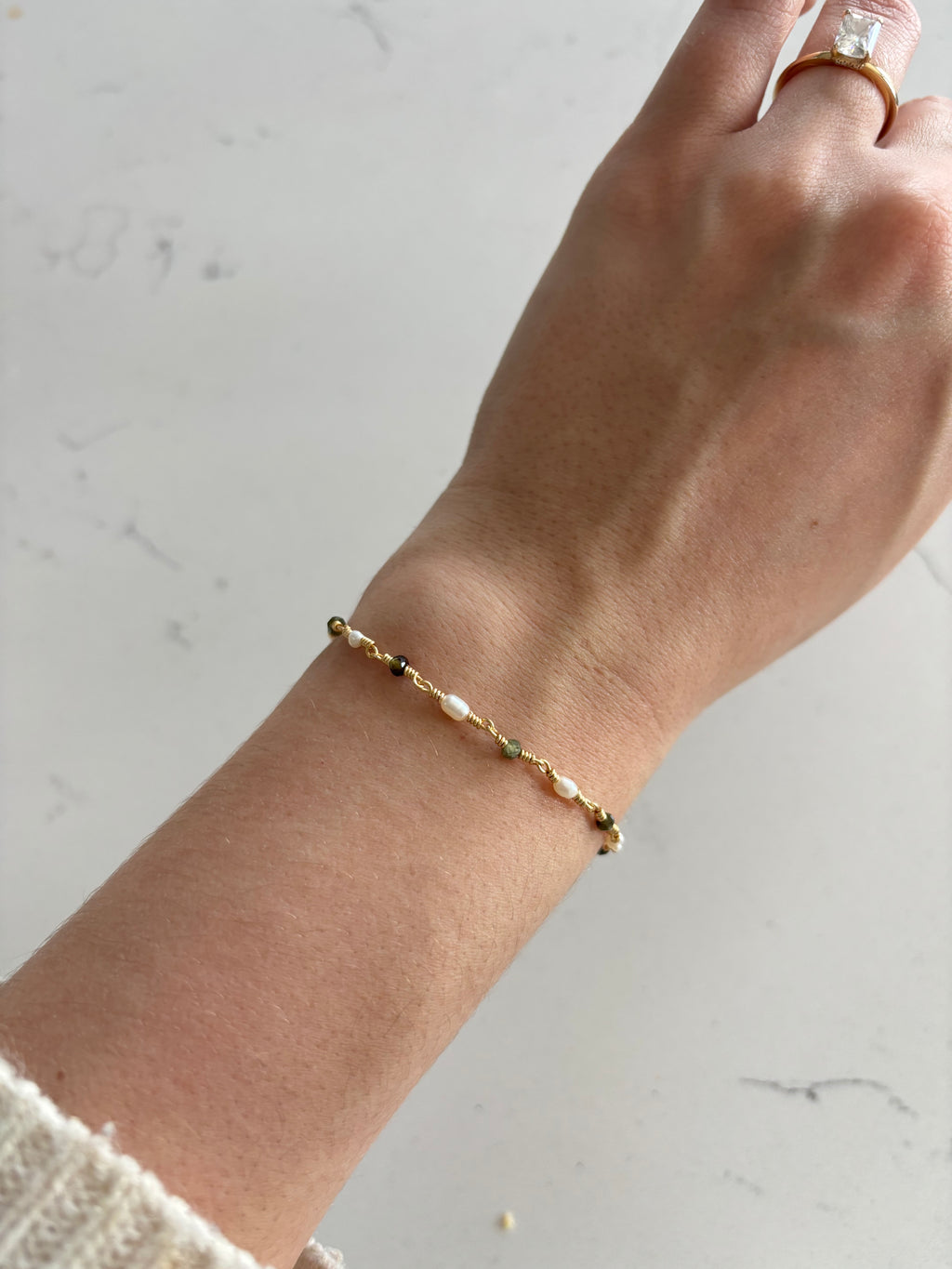 Olive Branch Bracelet 14k Gold Filled or Sterling Silver