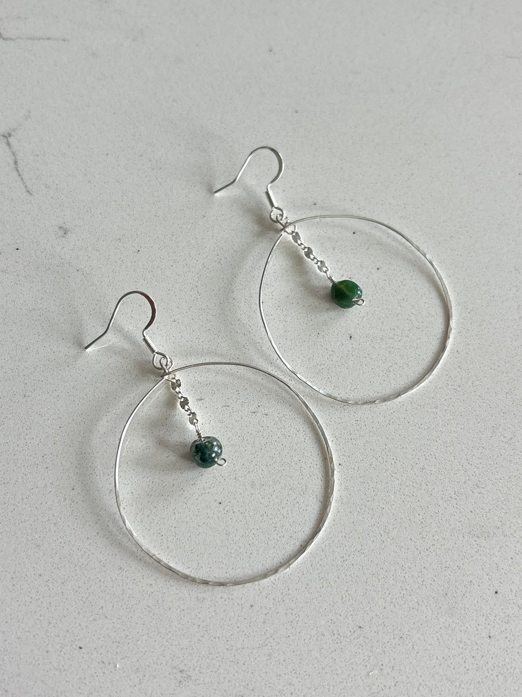 The Halo Drop Earrings 14k Gold Filled or Sterling Silver