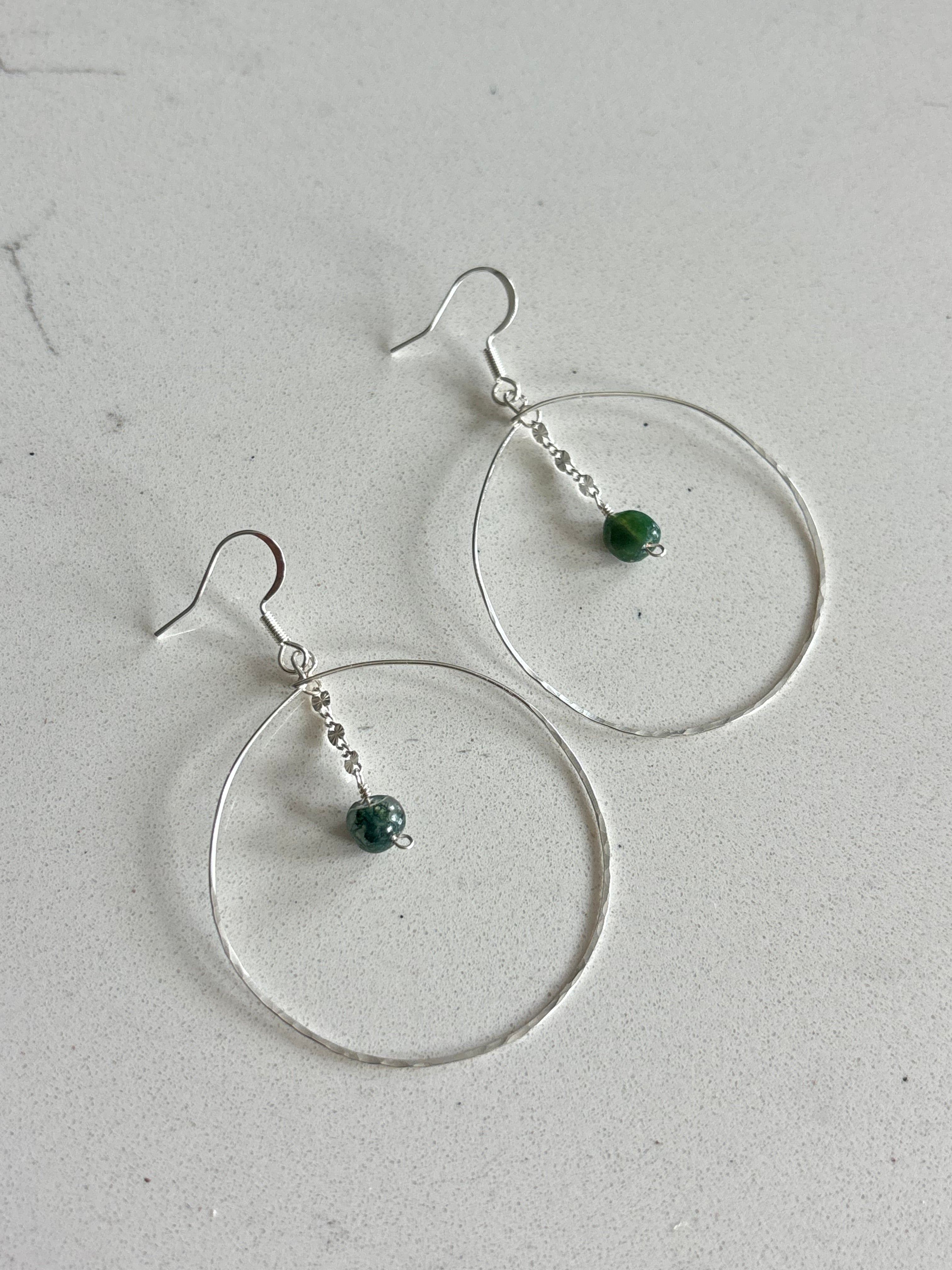The Halo Drop Earrings 14k Gold Filled or Sterling Silver