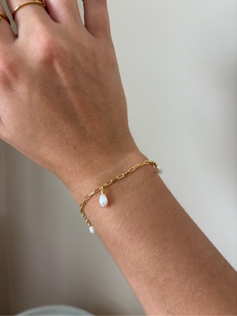 Ivory Dangle Bracelet 14k Gold Filled