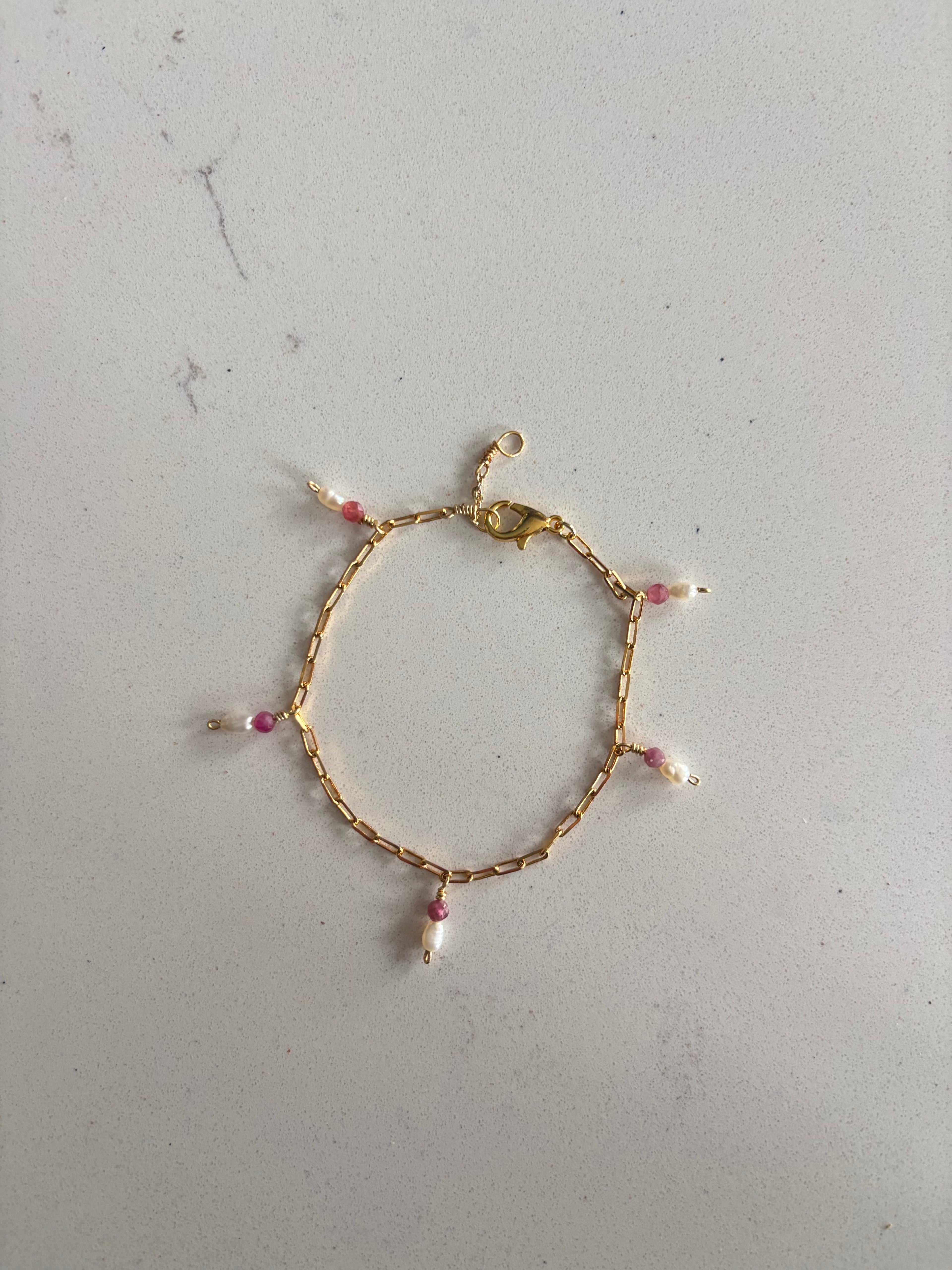 Valentine Dangle Bracelet 14k Gold Filled Sterling Silver