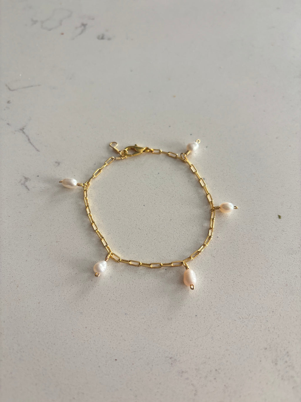 Ivory Dangle Bracelet 14k Gold Filled
