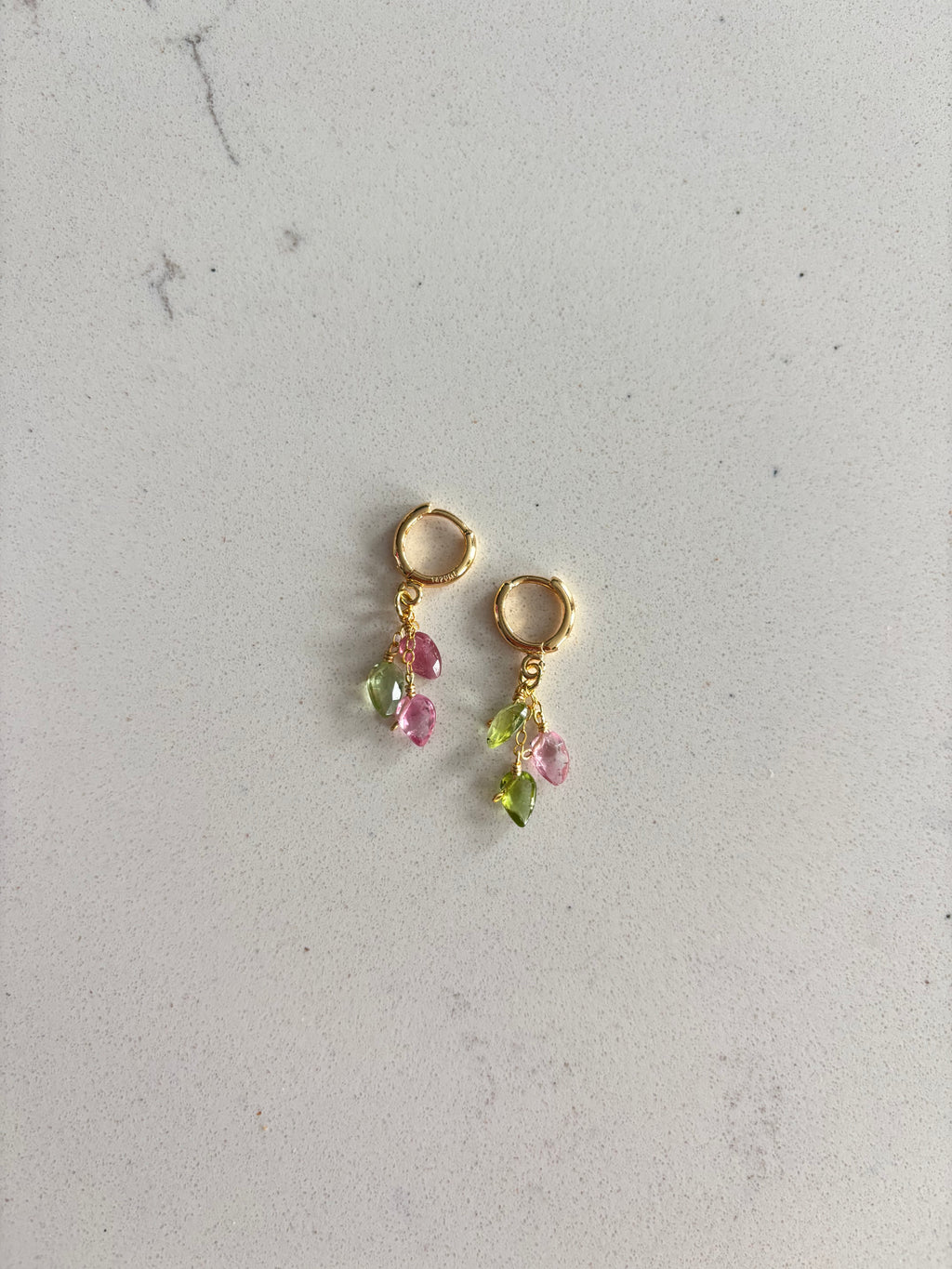 Flower Petal Dangle Earrings 14k Gold Filled Sterling Silver