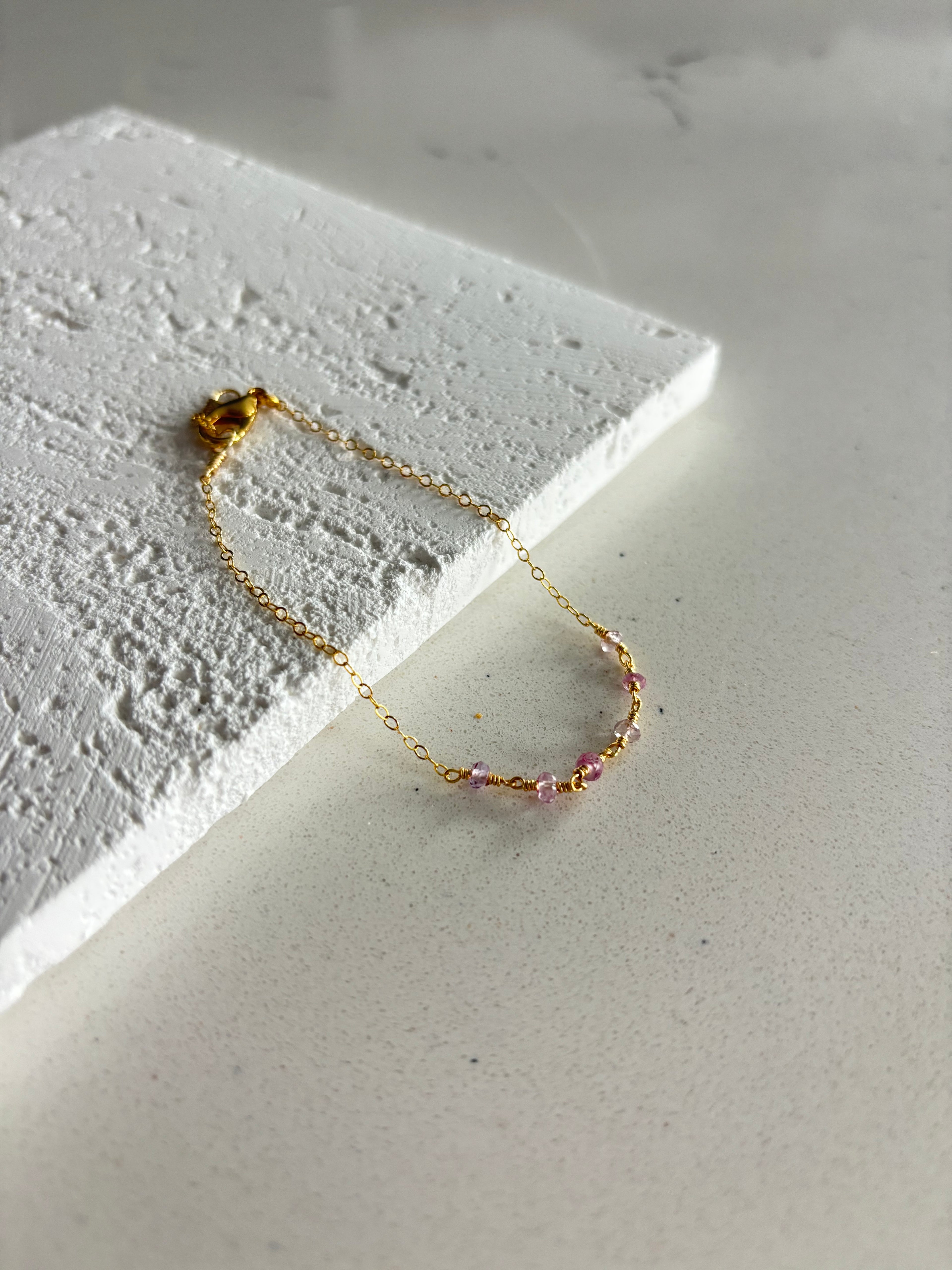 Lilac Bracelet 14k Gold Filled Sterling Silver