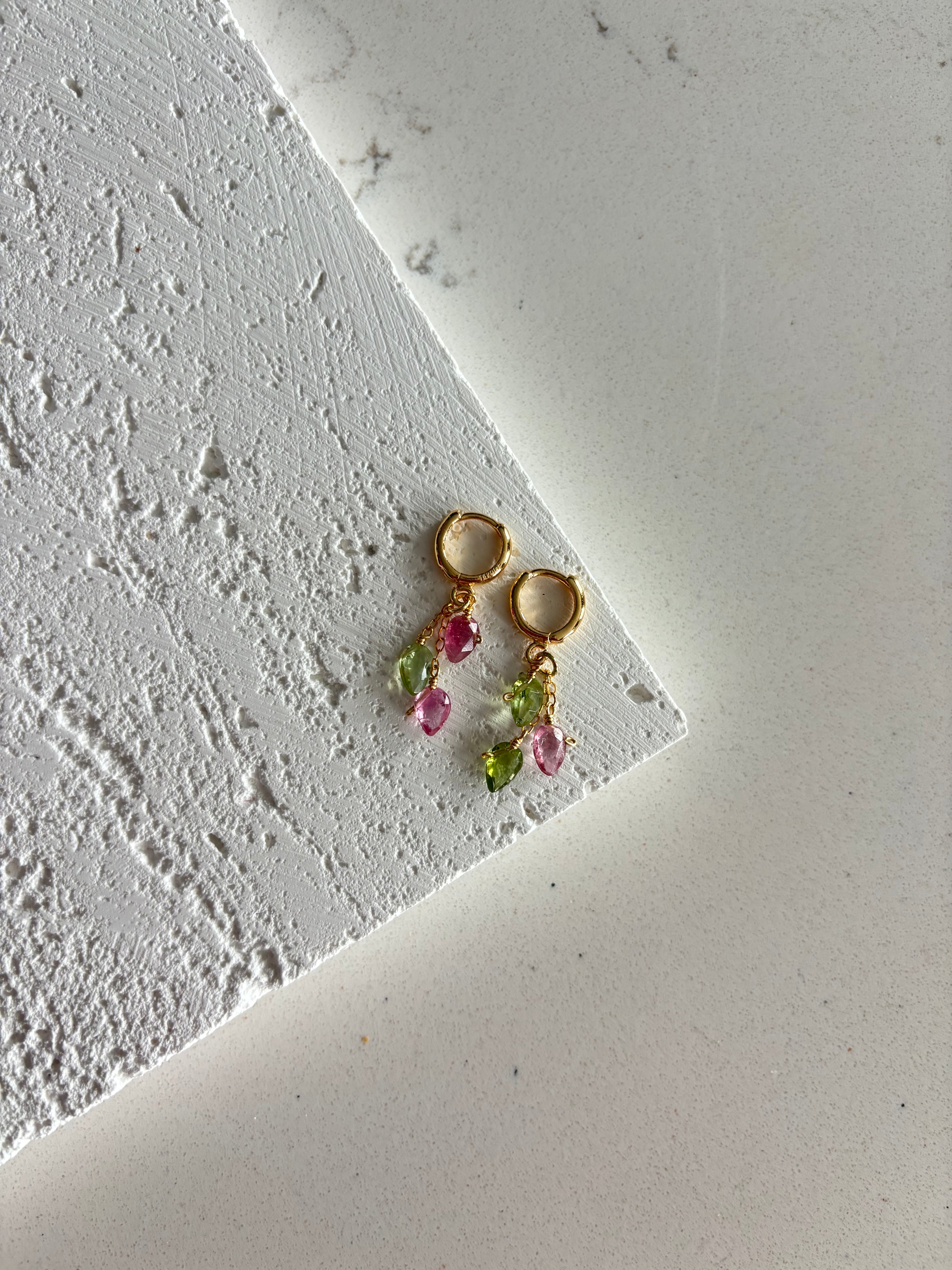 Flower Petal Dangle Earrings 14k Gold Filled Sterling Silver