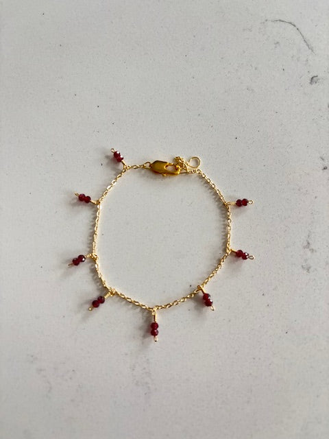 Pepperberry Dangle Bracelet 14k Gold Filled or Sterling Silver