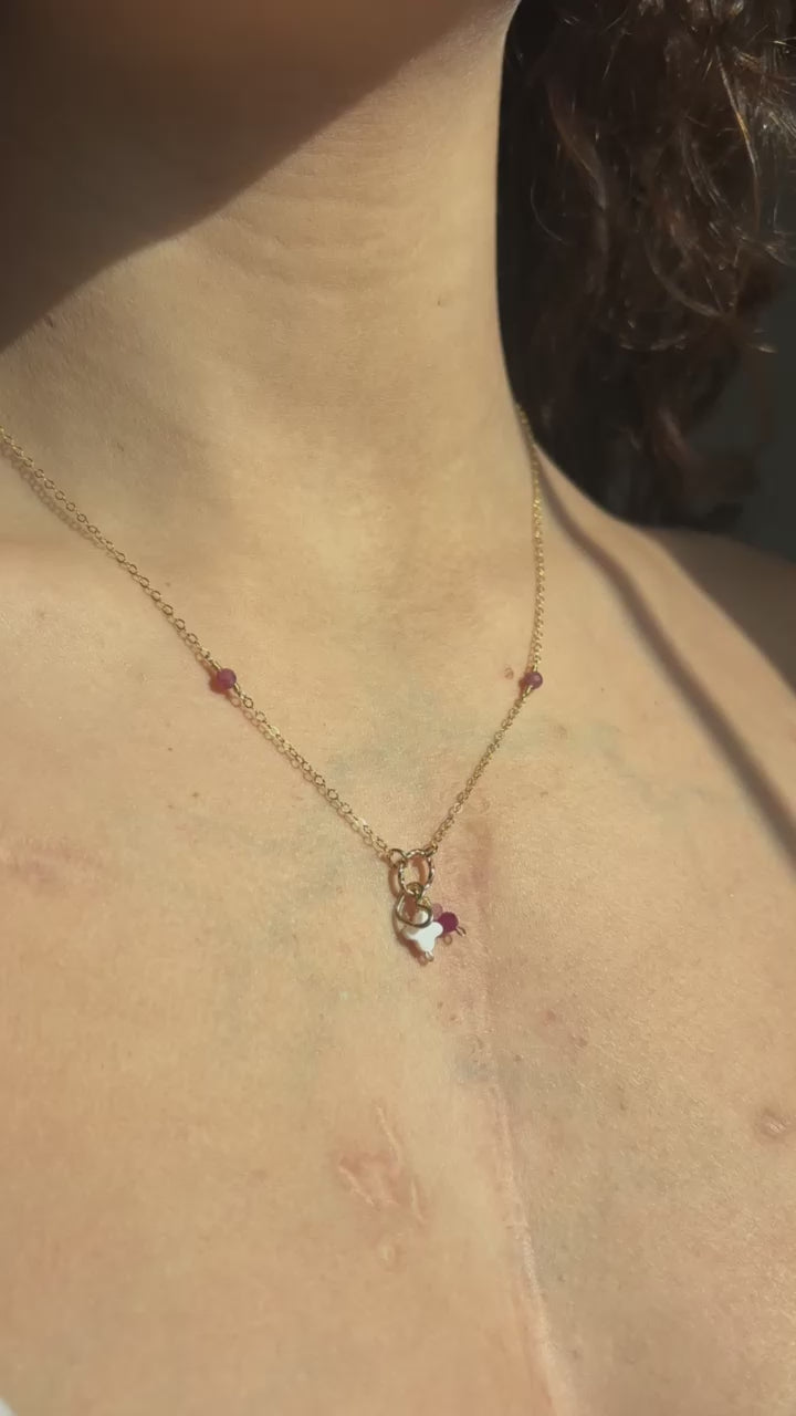 Valentine Heart Charm Necklace 14k Gold Filled